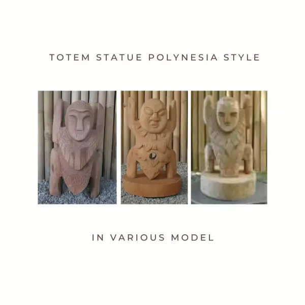 Product image 1 of the product “Totem Statue Polynesia style, From coconut palm, 50cm Height, brown-natural, in various model ”